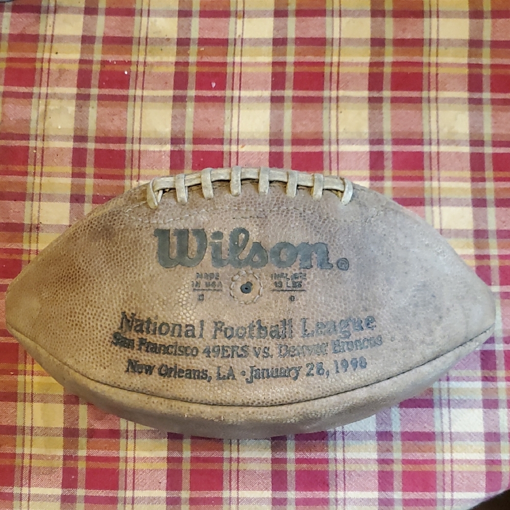 Vintage Wilson Official Super Bowl 24 Football. 1990. 49ers vs. Broncos. NFL.